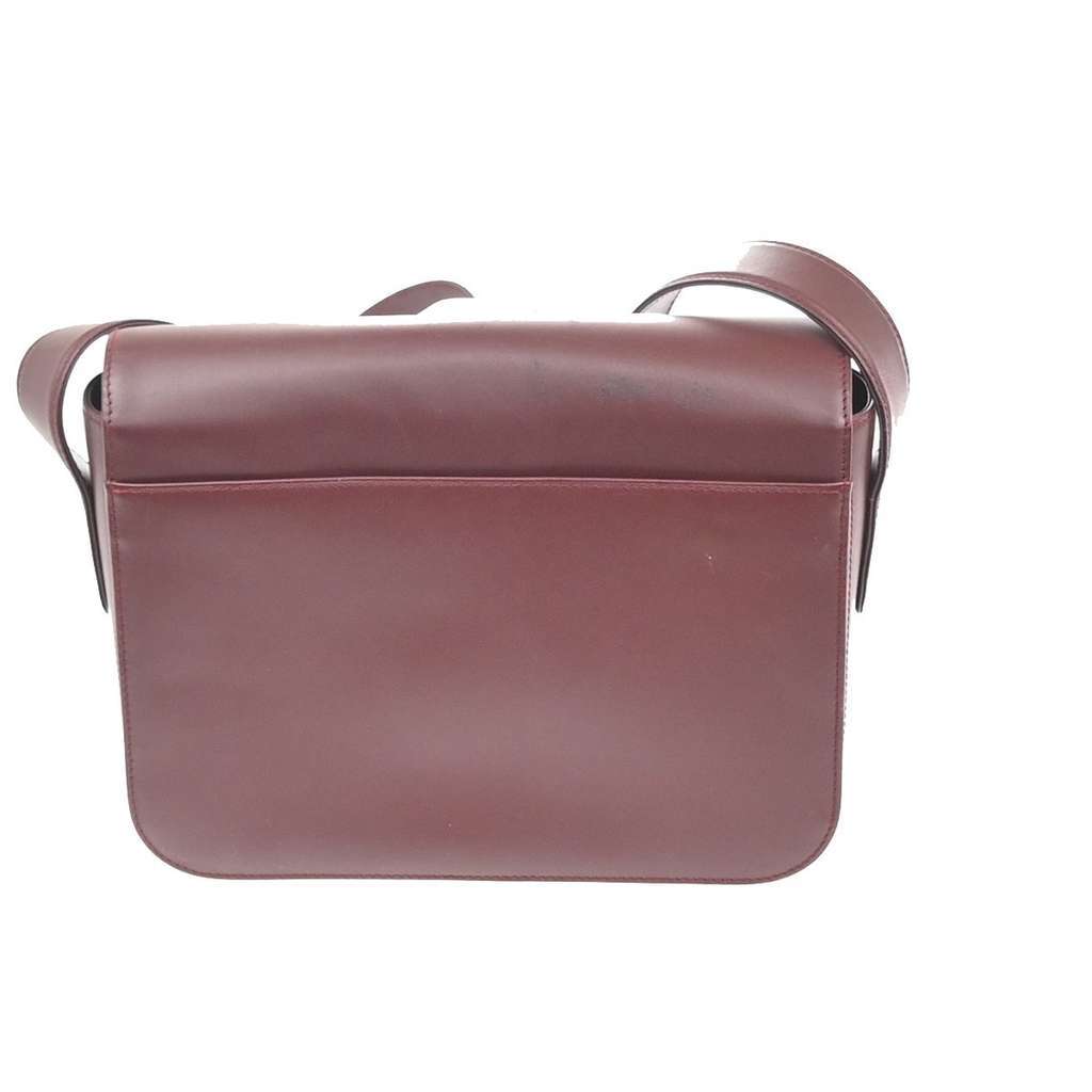 Cartier Must de Cartier Shoulder Bag Burgundy Leather Good condition - Back View
