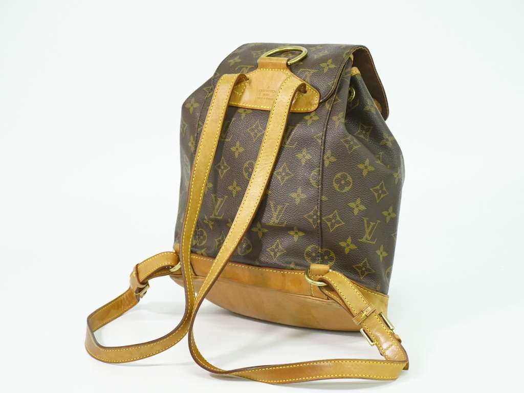 Louis Vuitton Vintage Montsouris Backpack Brown Canvas Fair condition - Back View
