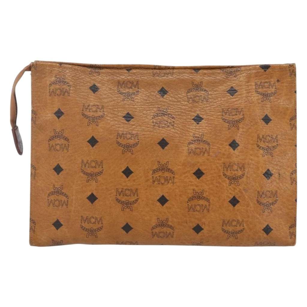 Mcm Visetos pouch Brown Fair condition - Back View