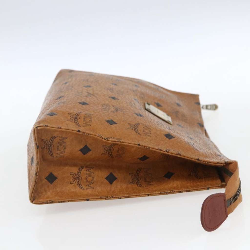 Mcm Visetos pouch Brown Fair condition - Model View