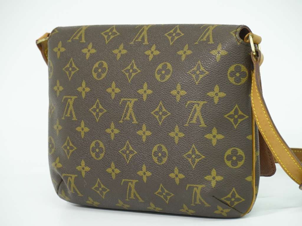 Louis Vuitton Musette Tango Handbag Brown Canvas Good condition - Back View