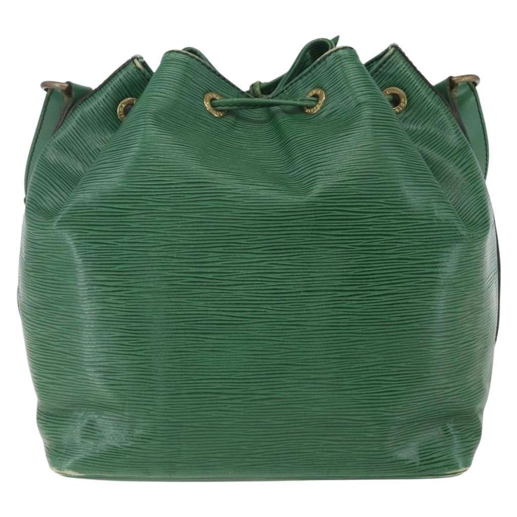 Louis Vuitton Petit Noe Handbag Green Leather Fair condition - Back View