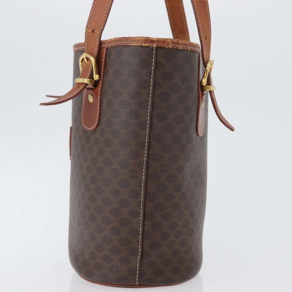 Celine Vintage Macadam Tote bag Brown Canvas Fair condition - Inside View