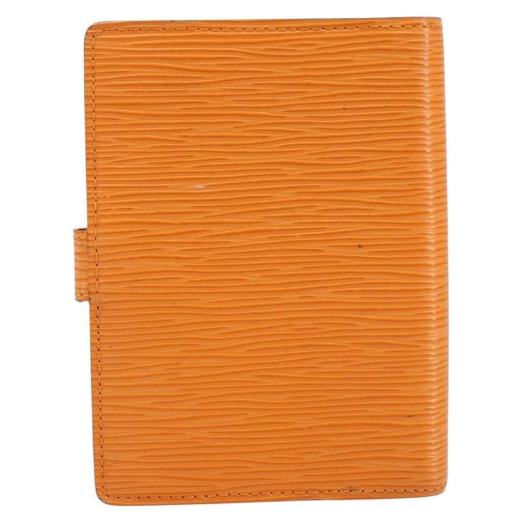 Louis Vuitton Agenda Cover Orange Leather Good condition - Back View