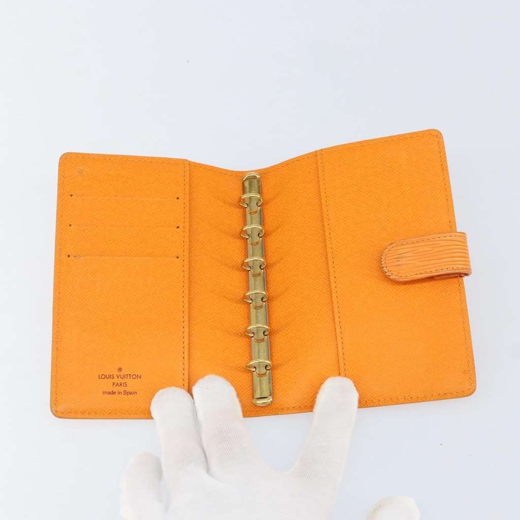 Louis Vuitton Agenda Cover Orange Leather Good condition - Box View
