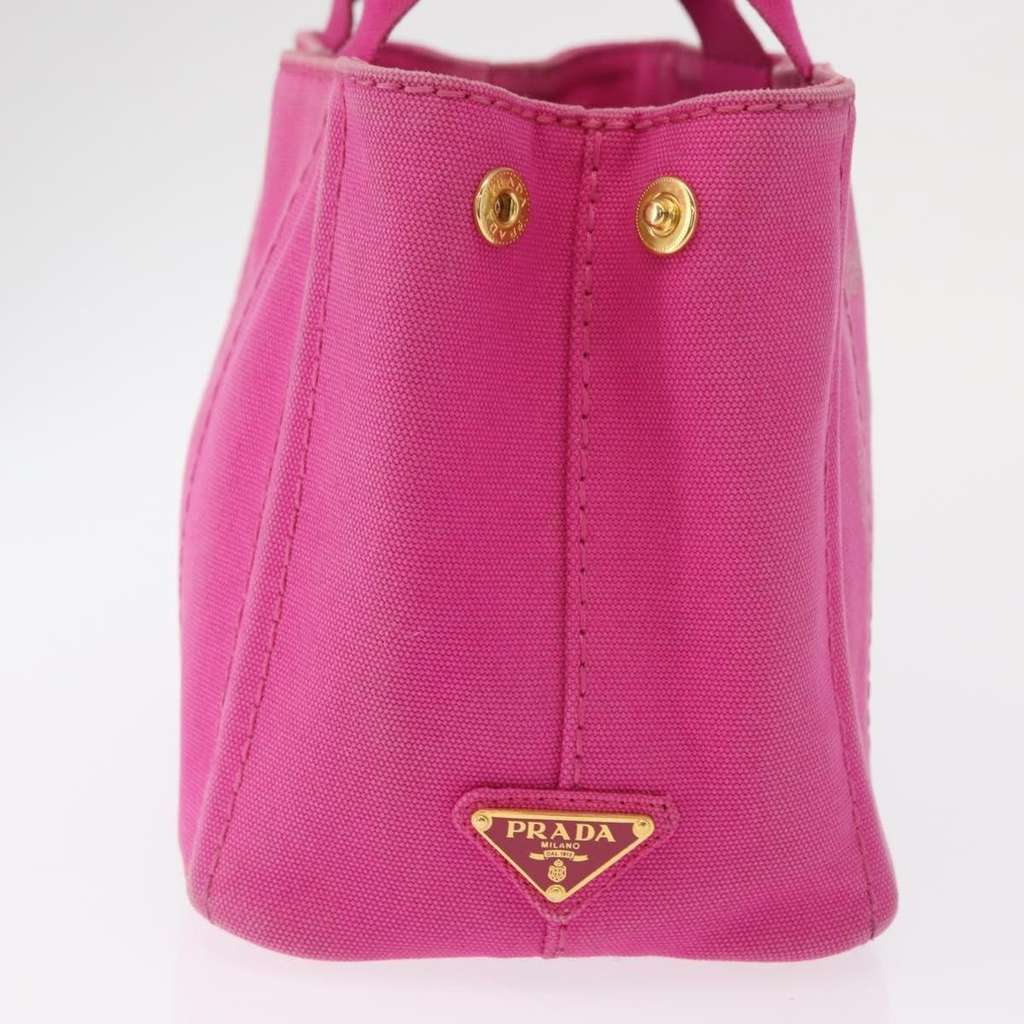 Prada Canapa Open Tote Pink Canvas Good condition - Model View