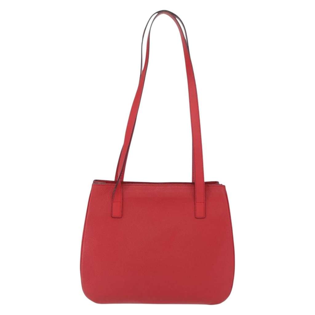 Celine Vintage Shoulder Bag Red Leather Good condition - Back View
