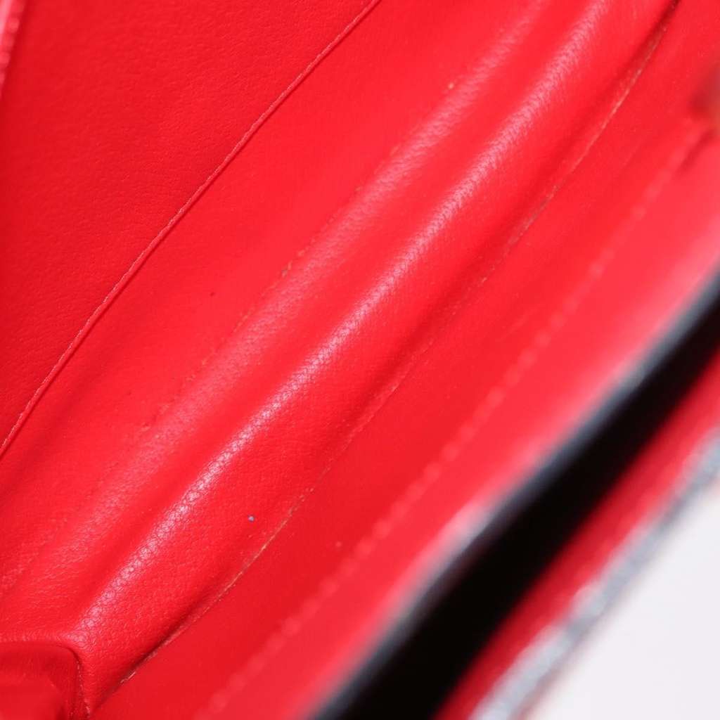 Celine Vintage Shoulder Bag Red Leather Good condition - Box View