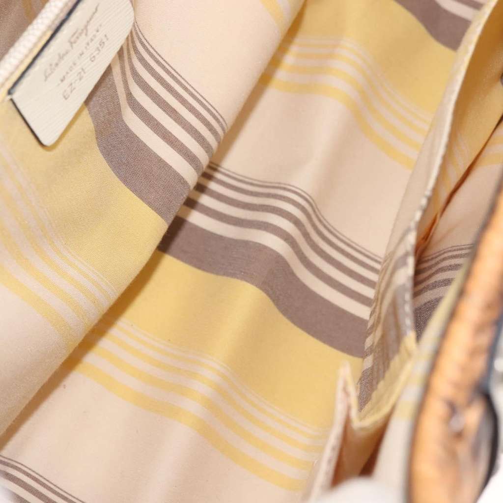 Salvatore Ferragamo Gancini Tote Brown Leather Good condition - Box View