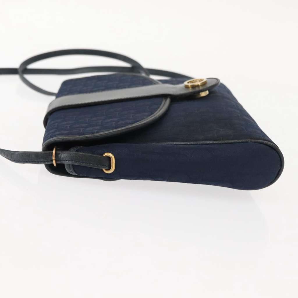 Christian Dior Vintage Trotter Shoulder Bag Navy Canvas Good condition - Model View