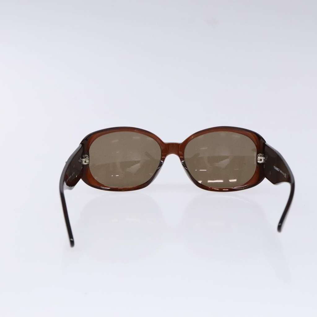 Chanel Camélia sunglasses Brown Plastic Good condition - Back View