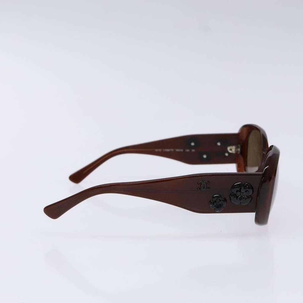 Chanel Camélia sunglasses Brown Plastic Good condition - Model View