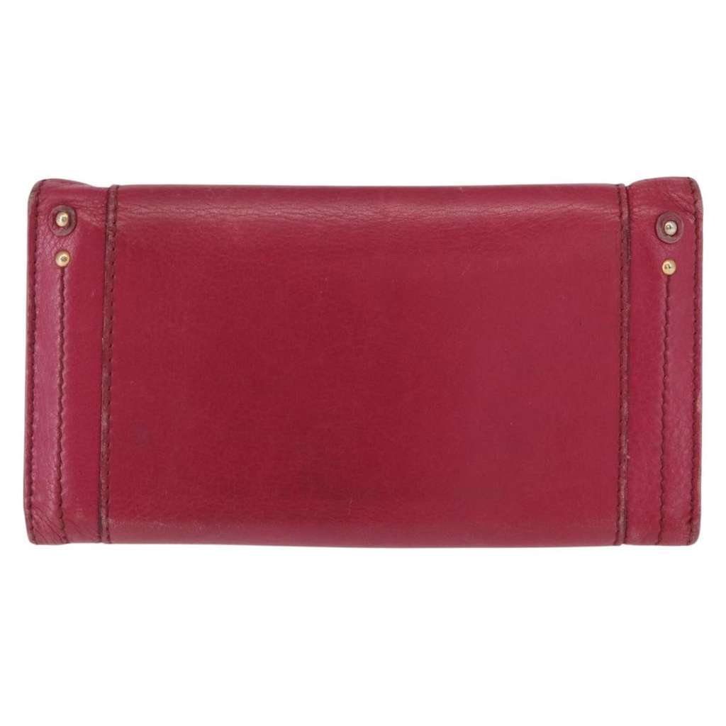 Chloe Paddington Wallet Pink Leather Good condition - Back View