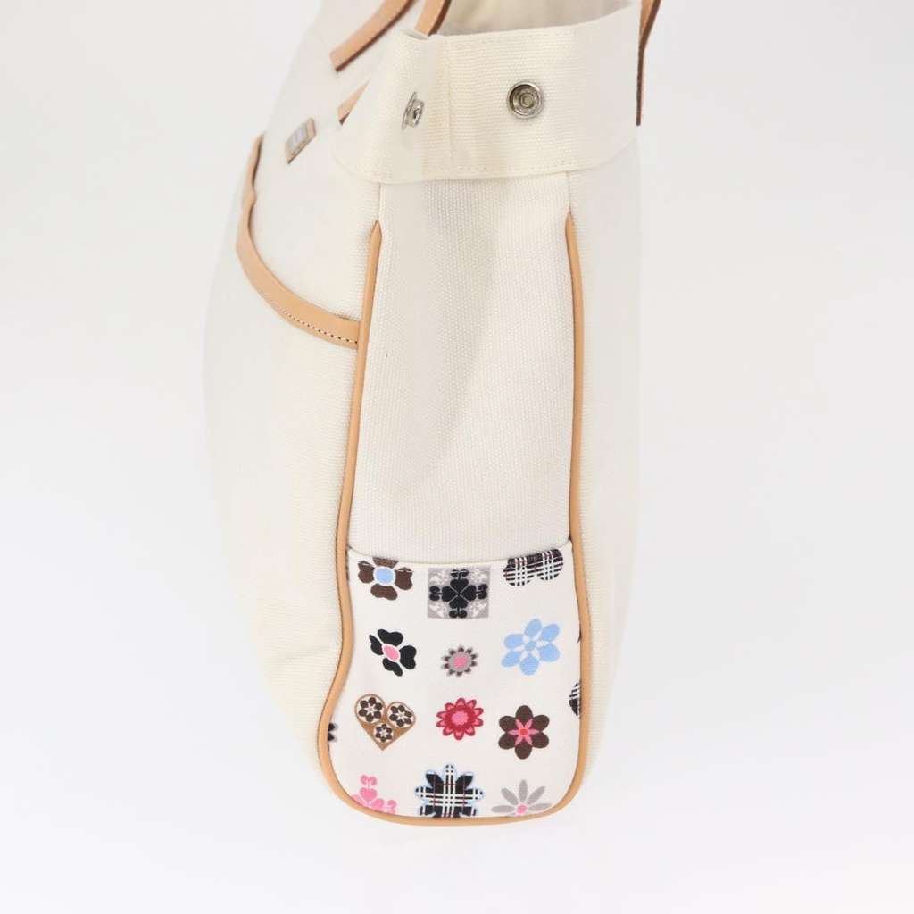 Burberry Black Label Tote Bag White Canvas Good condition - Inside View