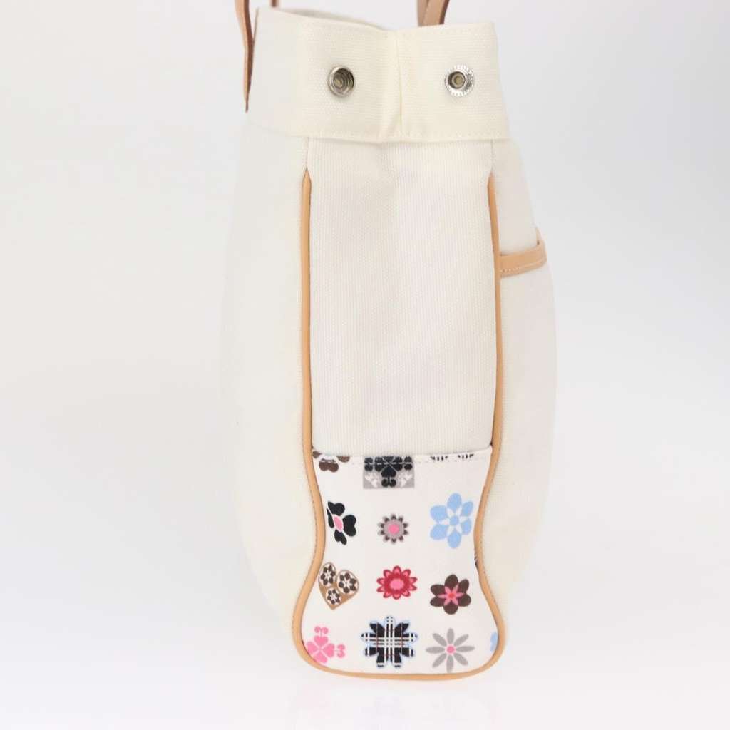 Burberry Black Label Tote Bag White Canvas Good condition - Model View