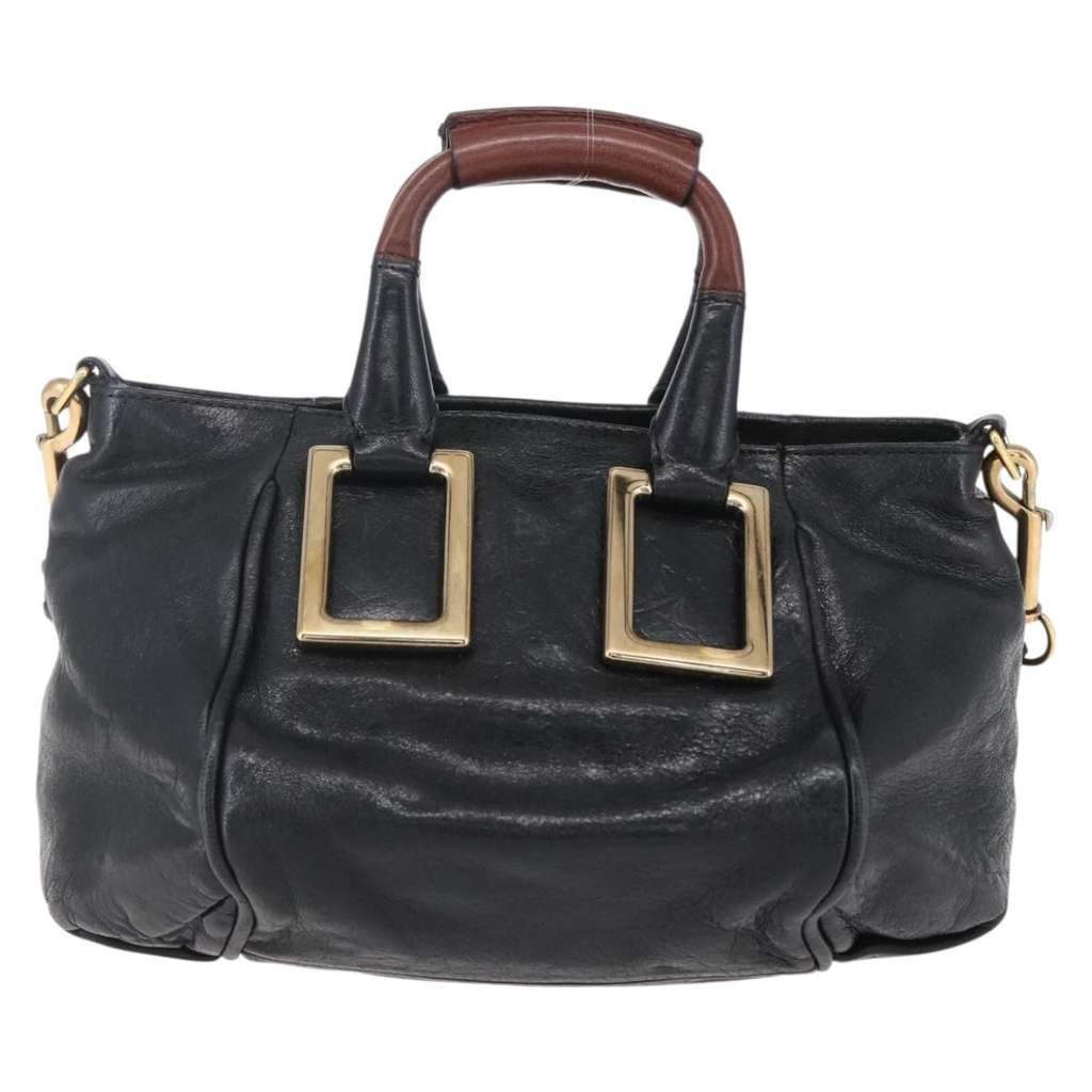 Chloe Ethel Handbag Black Leather Good condition - Back View
