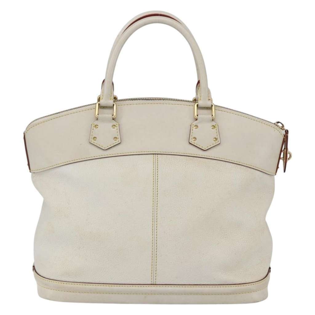 Louis Vuitton Suhali Lockit Handbag White Leather Good condition - Back View