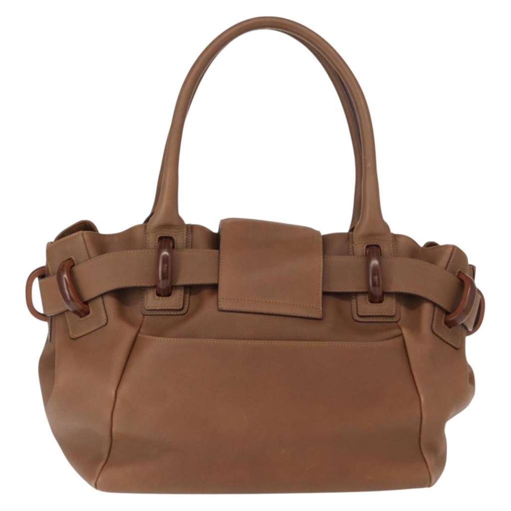 Salvatore Ferragamo Vintage Handbag Brown Leather Good condition - Back View