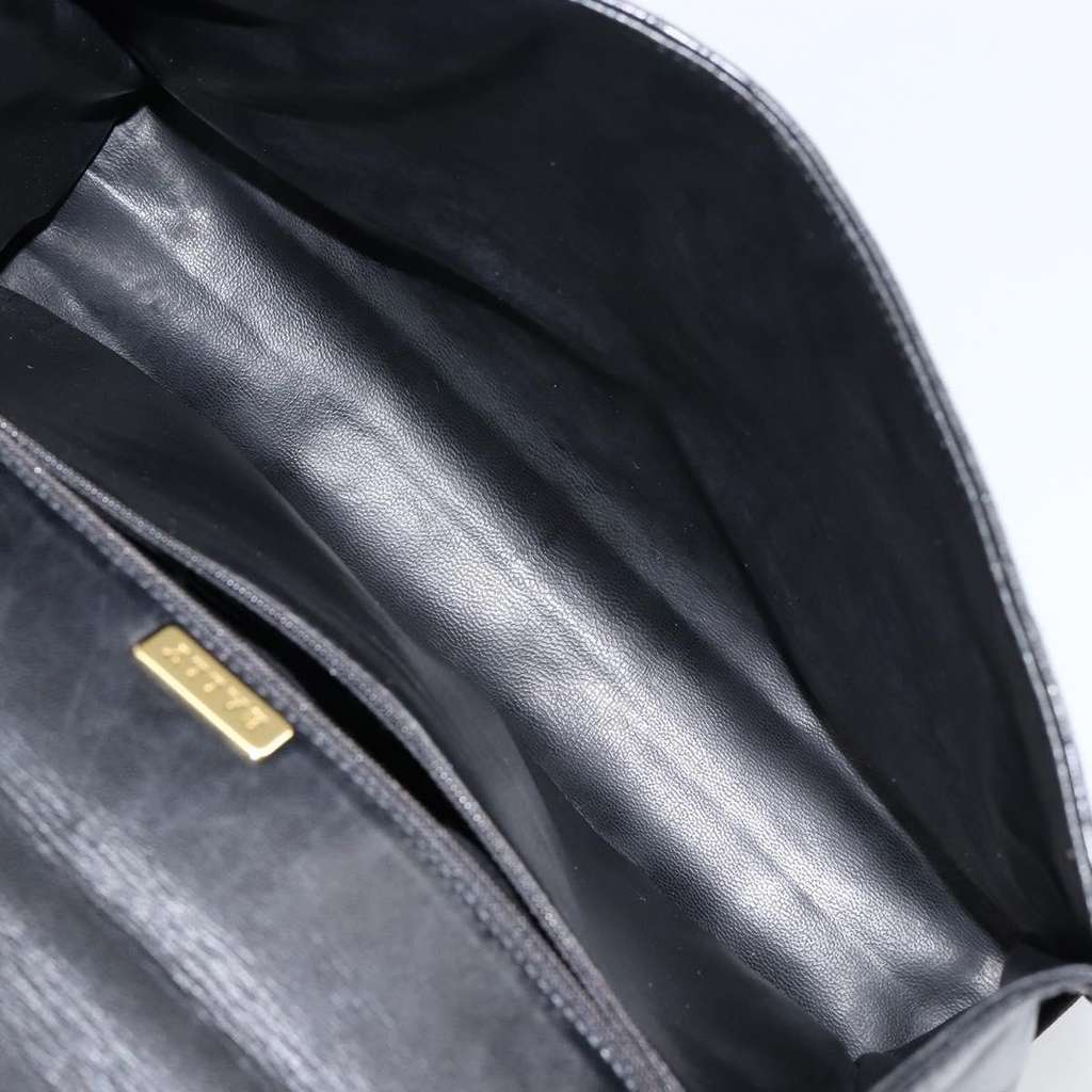 Bally Vintage Flap Handbag Black Leather Good condition - Box View