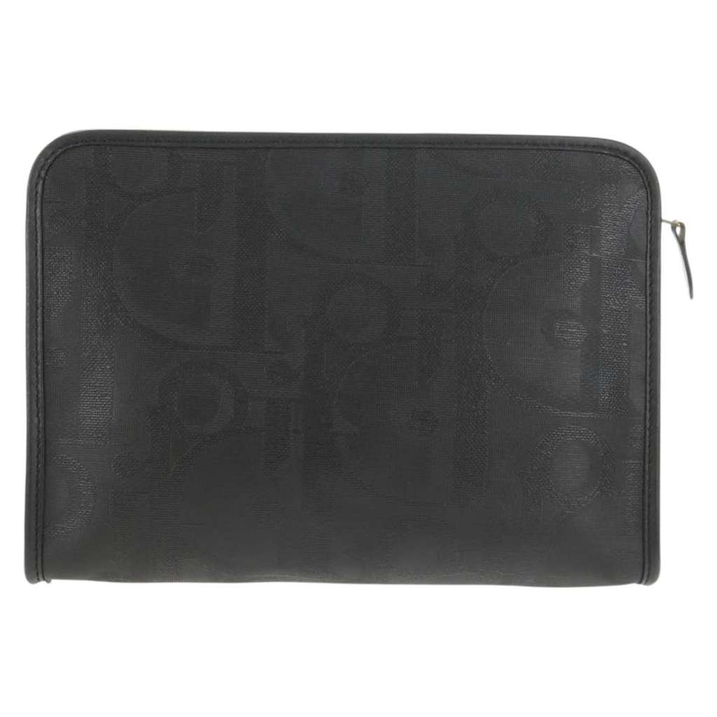 Christian Dior Vintage Trotter Pouch Black Good condition - Back View