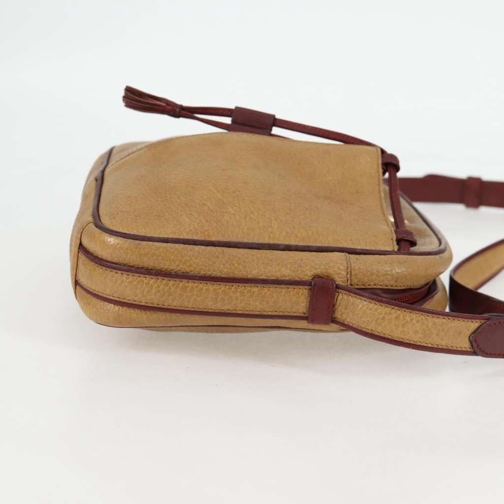 Cartier Tasseled Must de Cartier Crossbody Bag Brown Leather Good condition - Model View