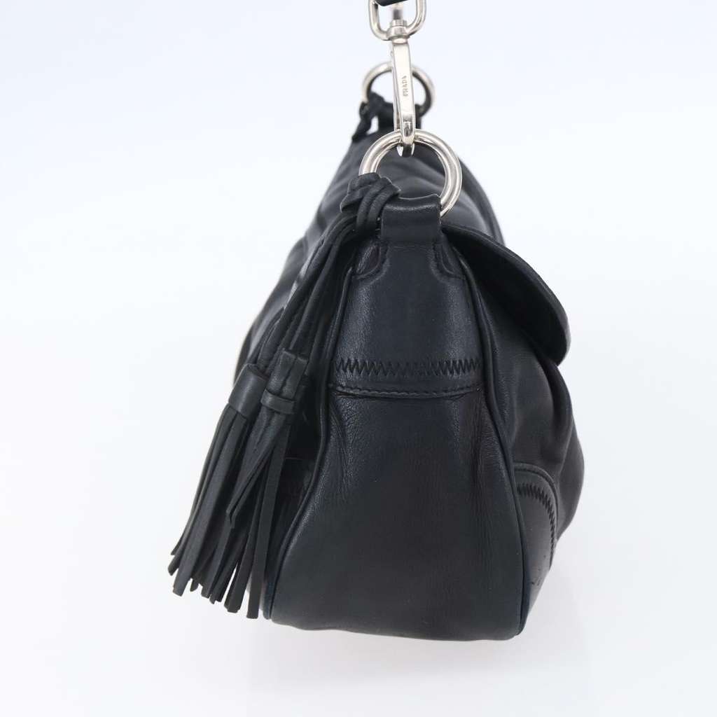 Prada Pushlock Shoulder Bag Black Leather Good condition - Inside View