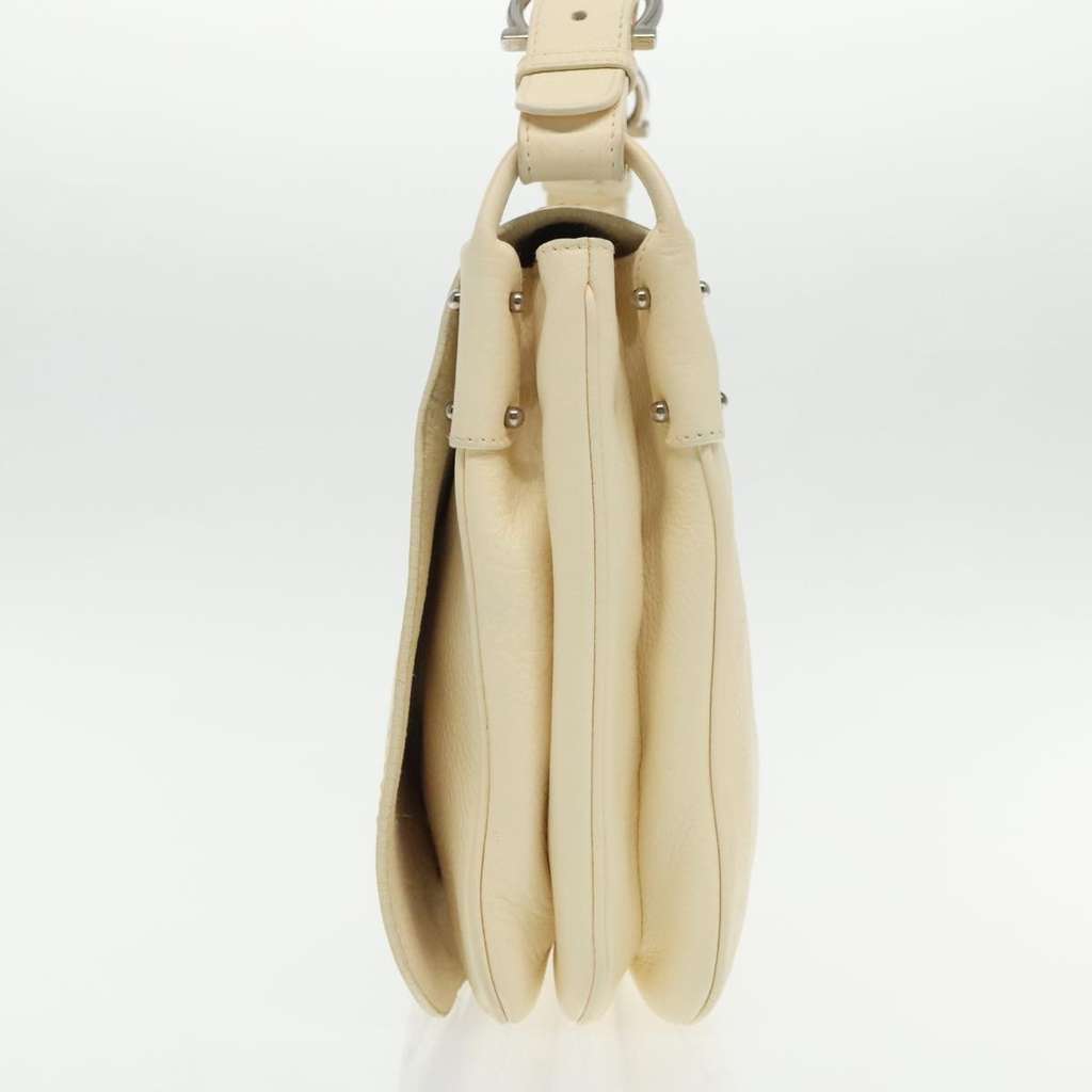 Salvatore Ferragamo Gancini Shoulder Bag Beige Leather Good condition - Inside View