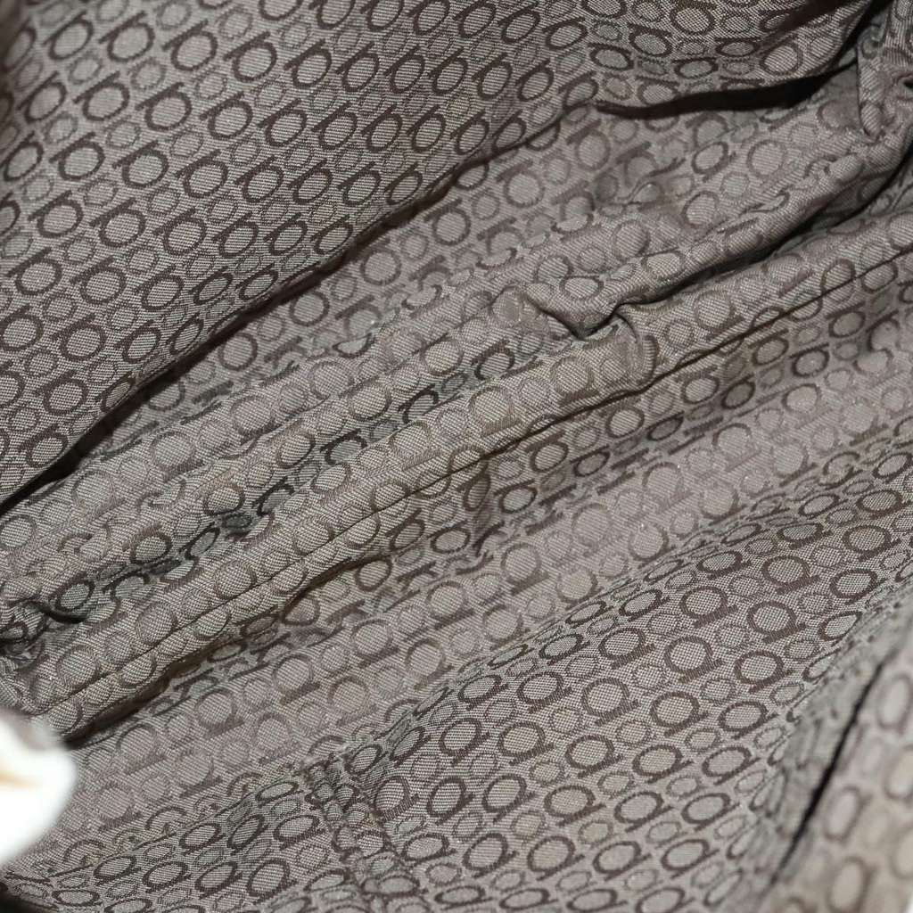 Salvatore Ferragamo Gancini Shoulder Bag Beige Leather Good condition - Box View