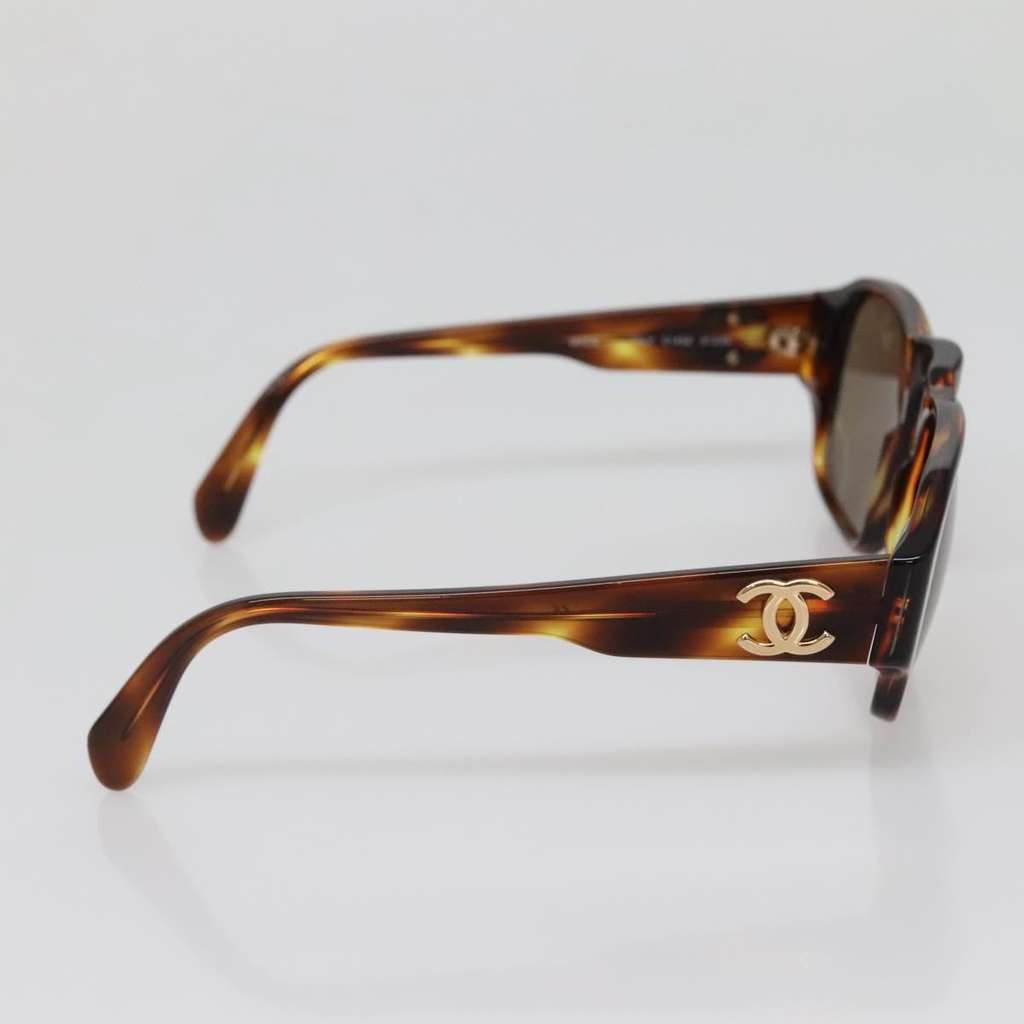 Chanel Logo CC Sunglasses Brown Plastic Good condition - Inside View