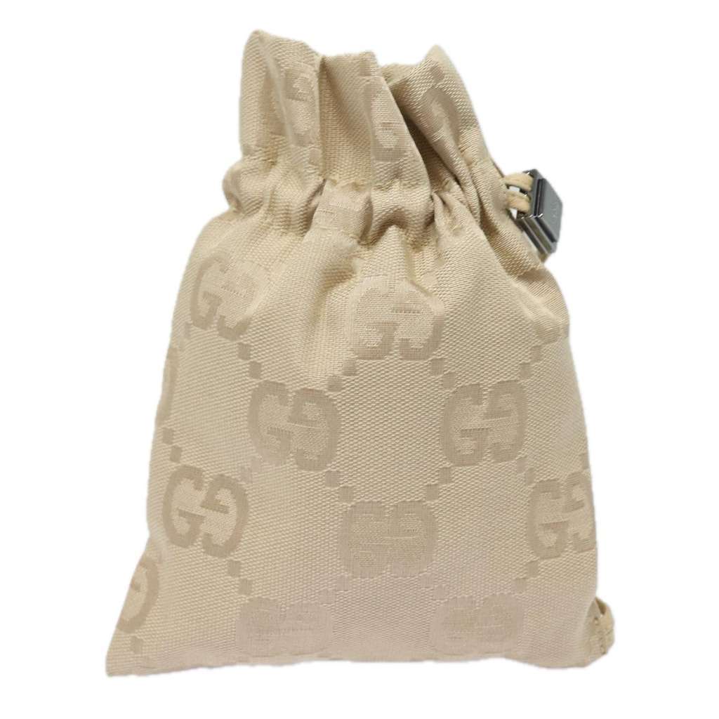Gucci GG canvas pouch Beige Canvas Good condition - Back View