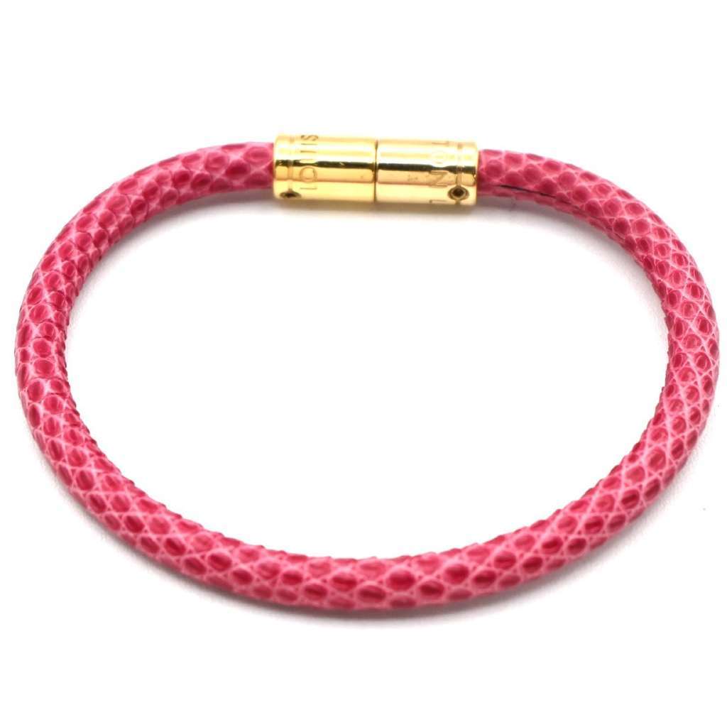 Louis Vuitton Keep It Bracelet Pink Leather Good condition - Back View