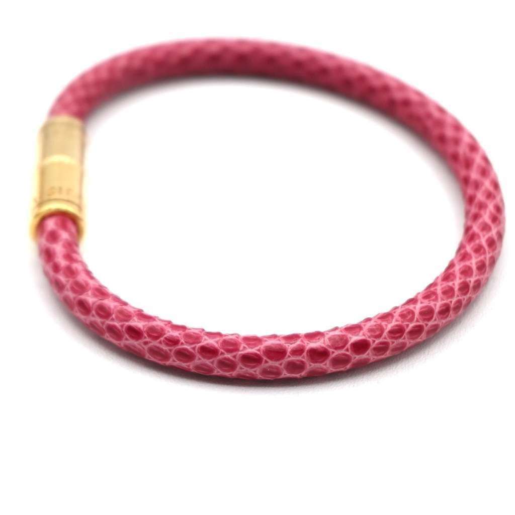 Louis Vuitton Keep It Bracelet Pink Leather Good condition - Inside View