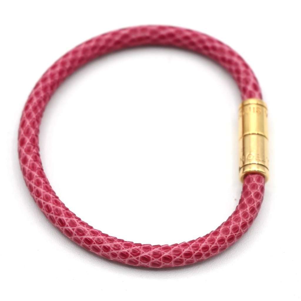 Louis Vuitton Keep It Bracelet Pink Leather Good condition - Model View