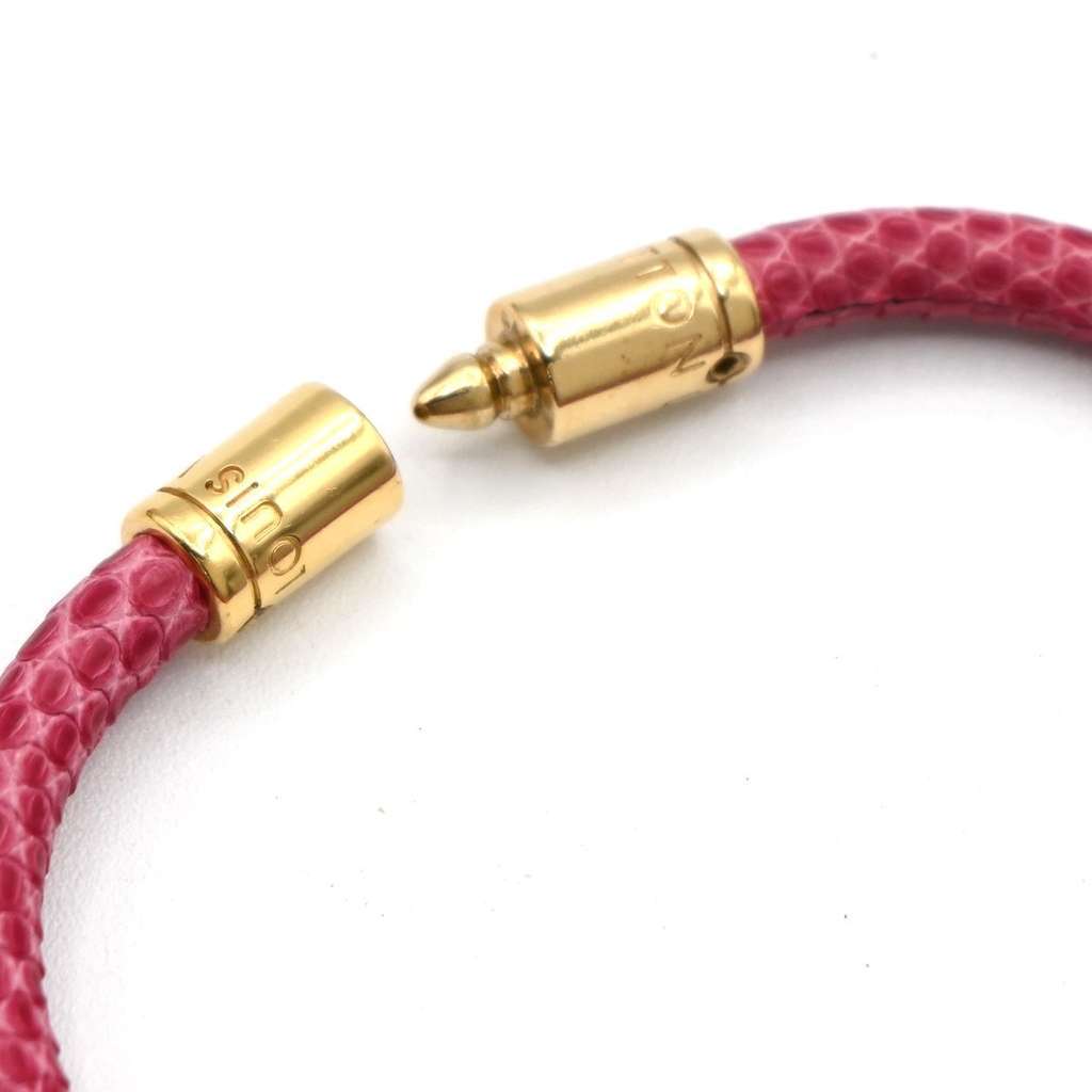 Louis Vuitton Keep It Bracelet Pink Leather Good condition - Box View