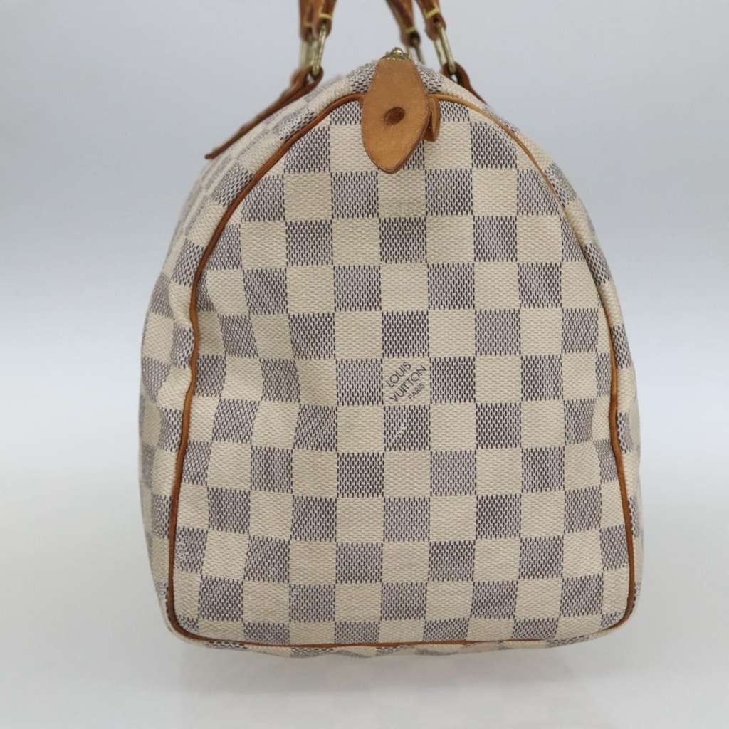 Louis Vuitton Speedy Handbag White Canvas Fair condition - Model View