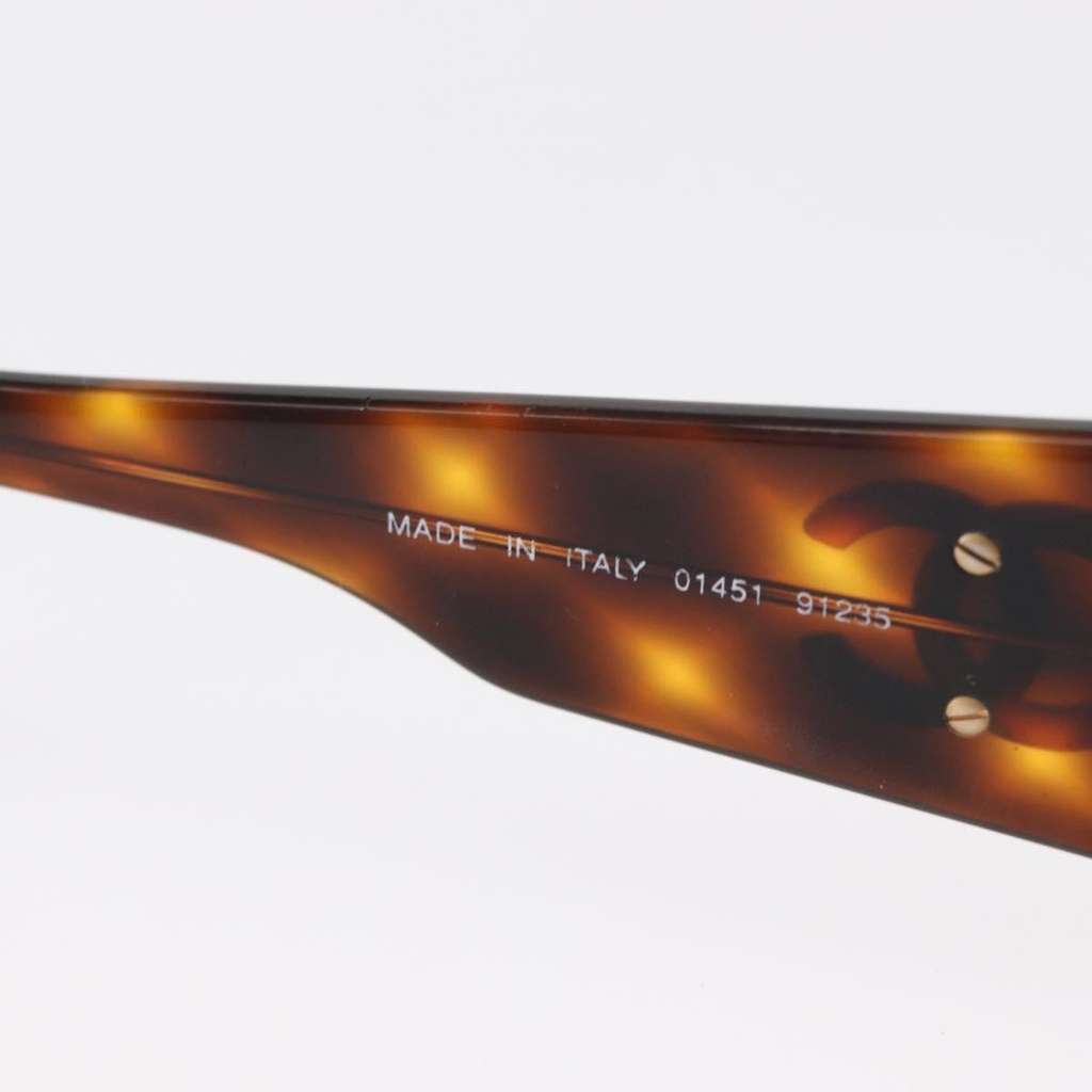 Chanel CHANEL Logo Sunglasses Eye Wear Brown Plastic Fair condition - Box View