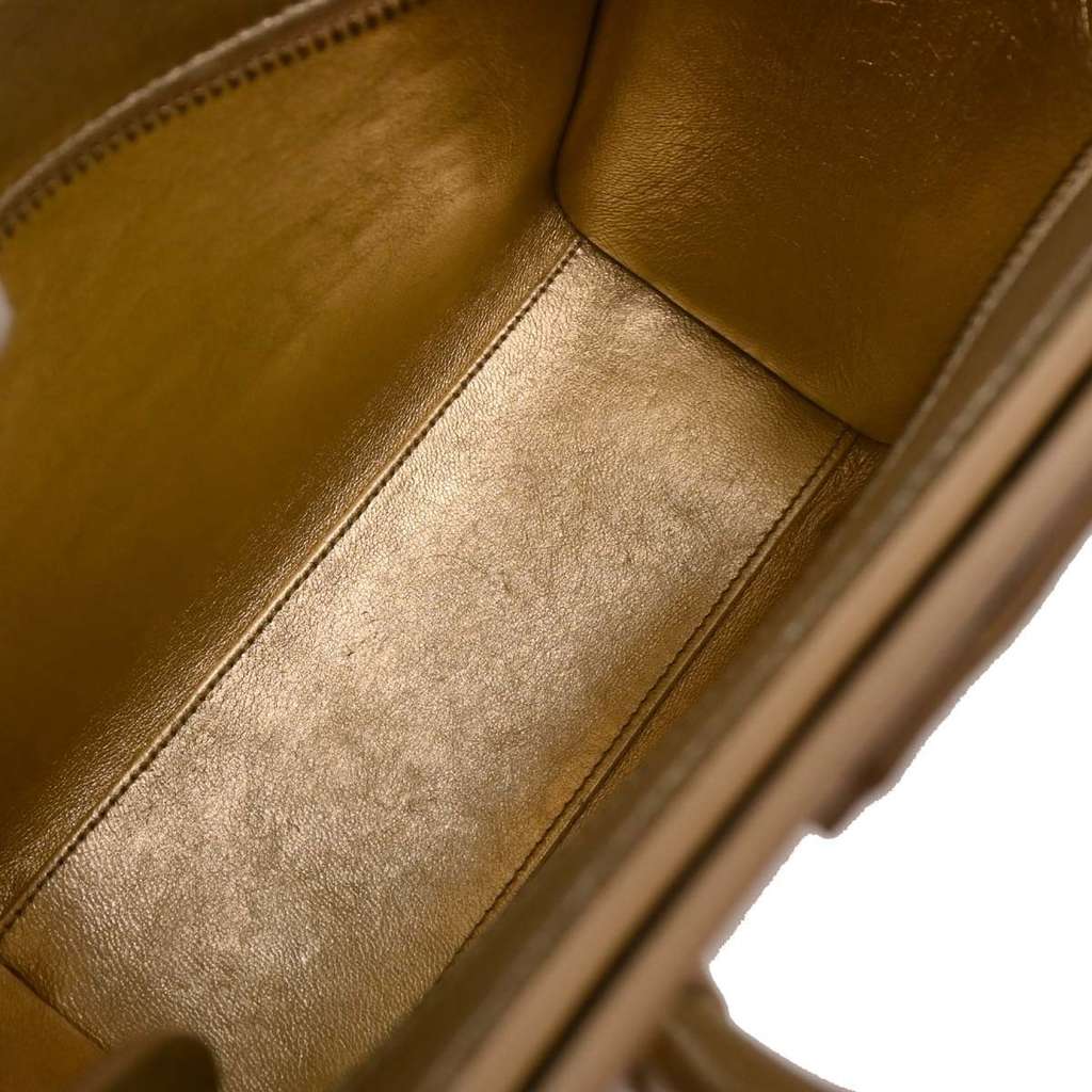 Celine Luggage Bag Gold Leather Good condition - Inside View