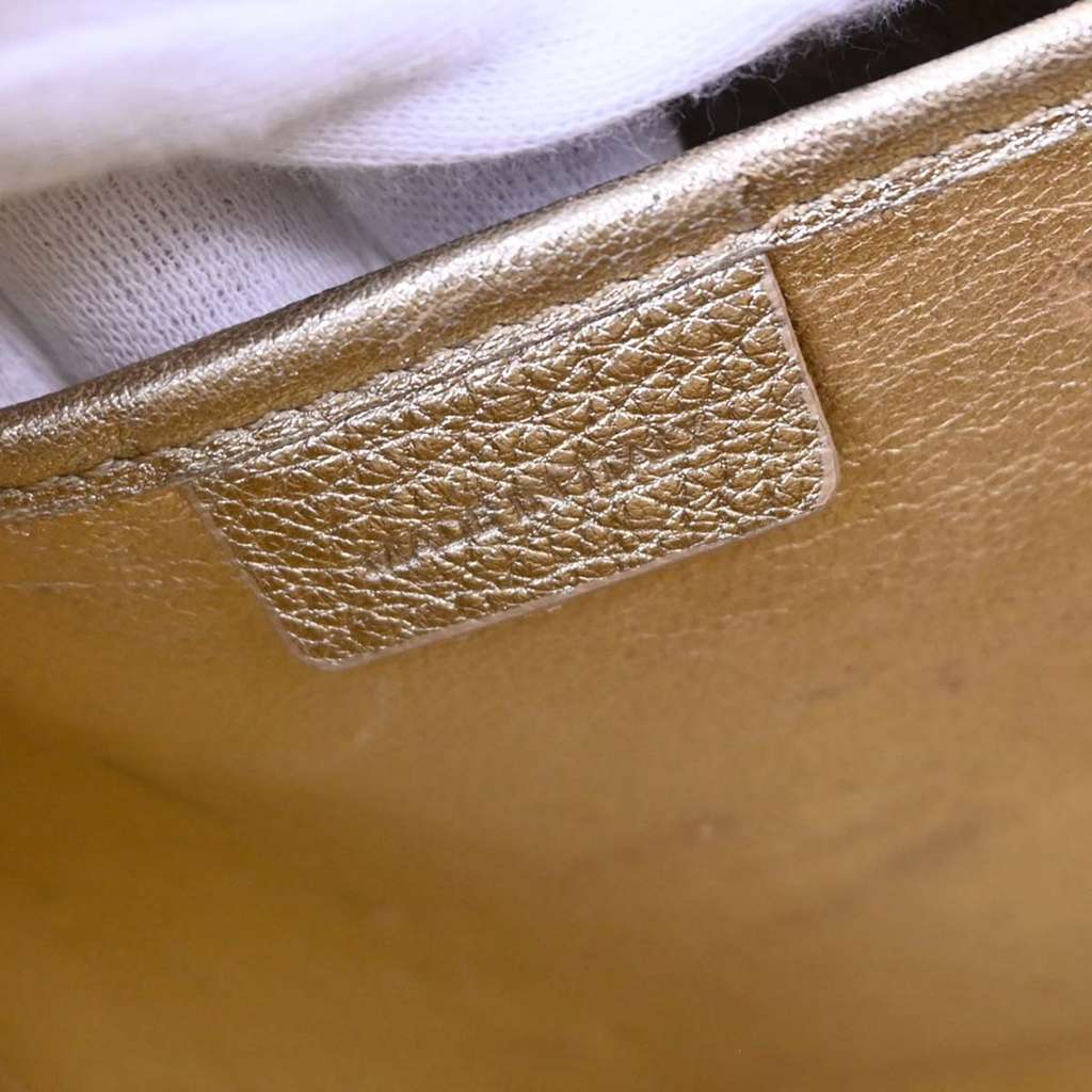 Celine Luggage Bag Gold Leather Good condition - Model View