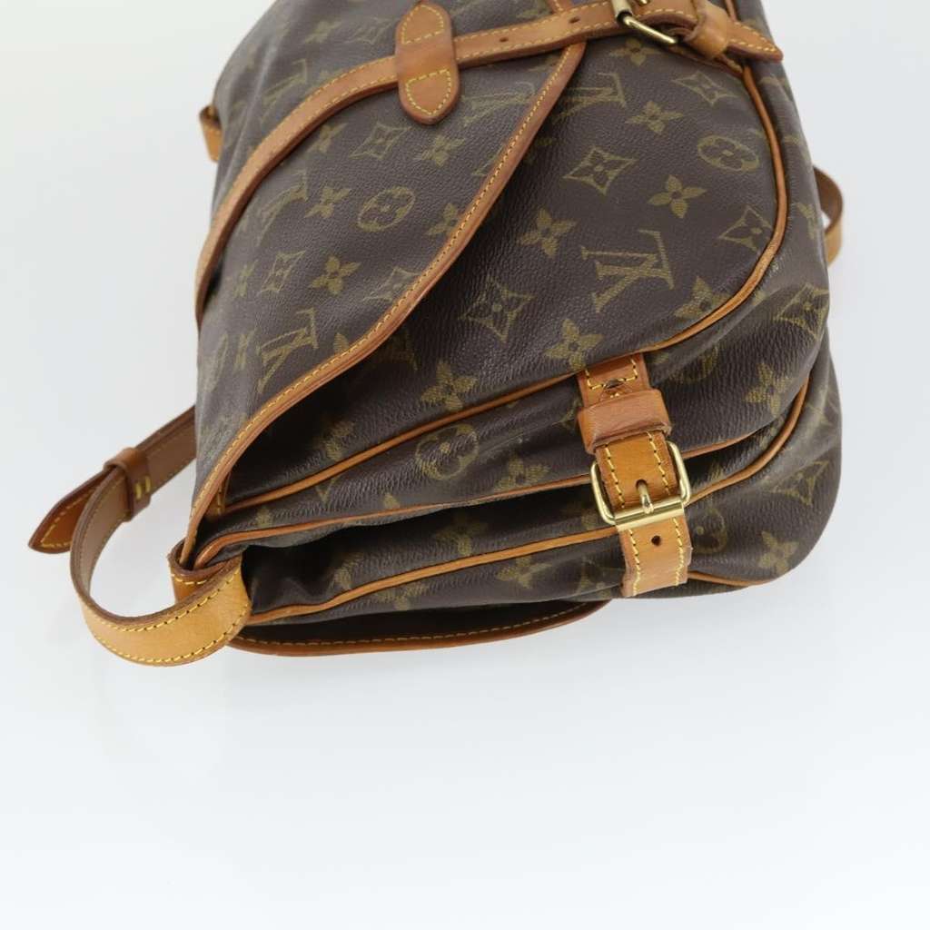 Louis Vuitton Saumur Handbag Brown Canvas Good condition - Model View