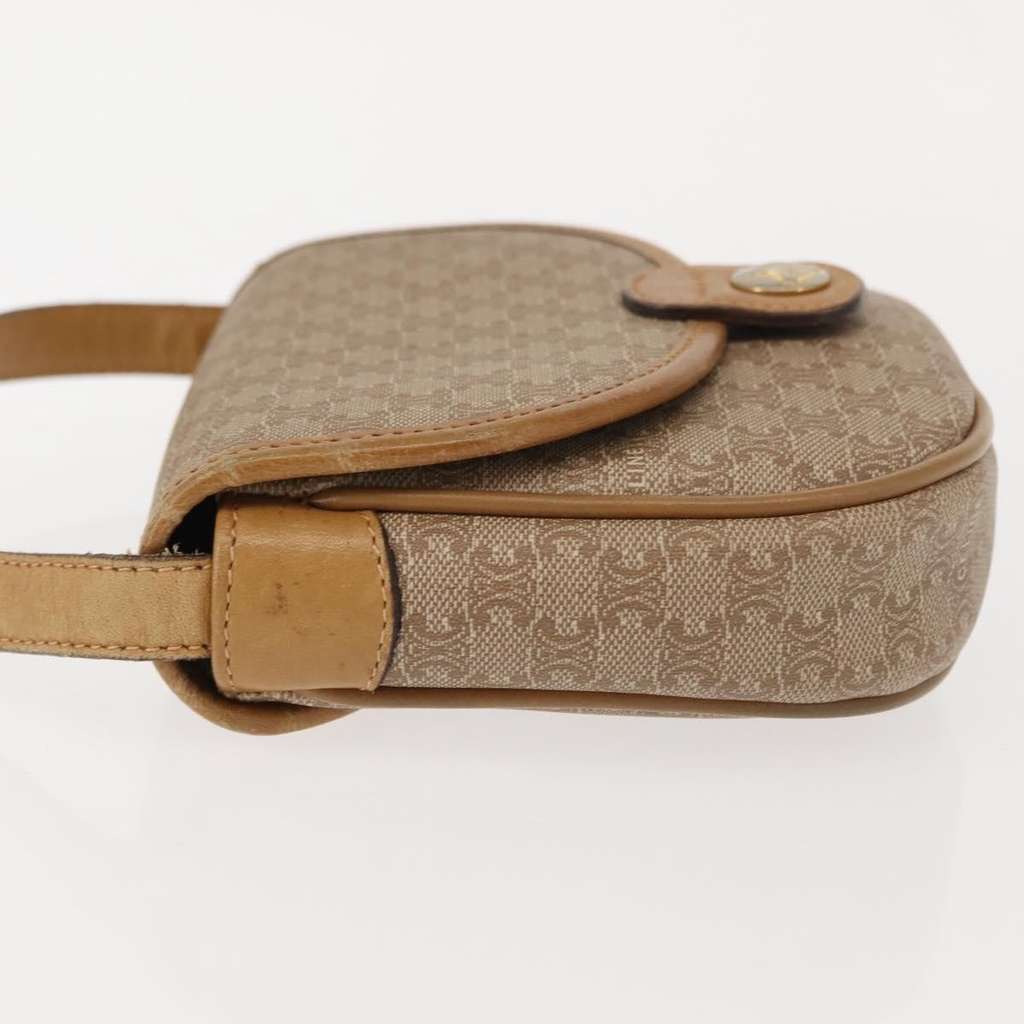 Celine Vintage Macadam Shoulder Bag Beige Canvas Good condition - Model View