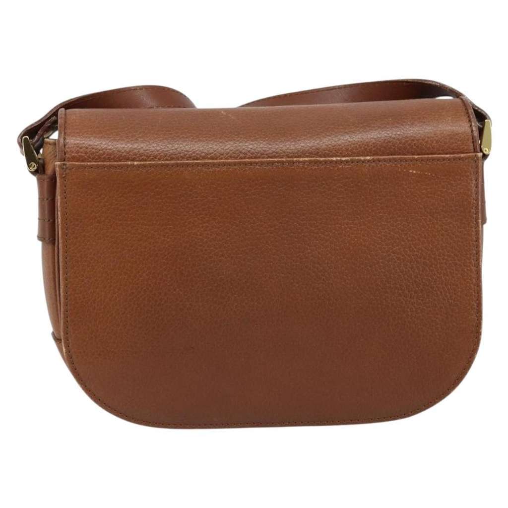 Burberry Flap Shoulder Bag Brown Leather Good condition - Back View