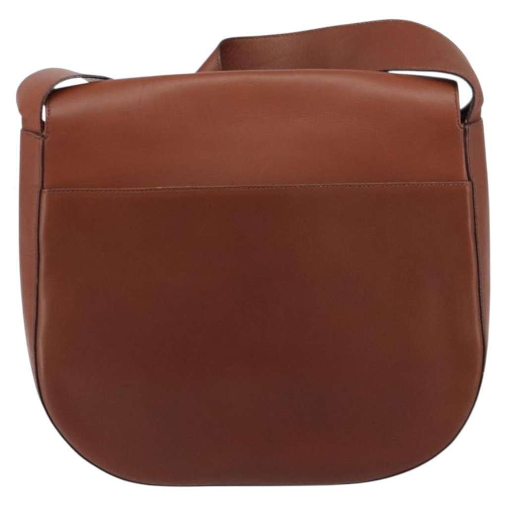 Salvatore Ferragamo Gancini Shoulder Bag Brown Leather Good condition - Back View