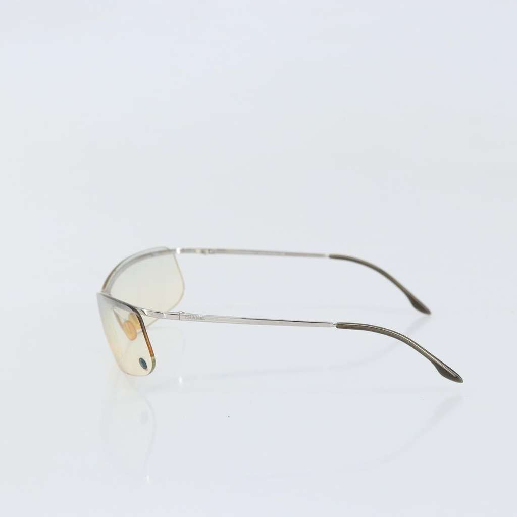 Chanel Logo CC Sunglasses Silver Metal Good condition - Inside View