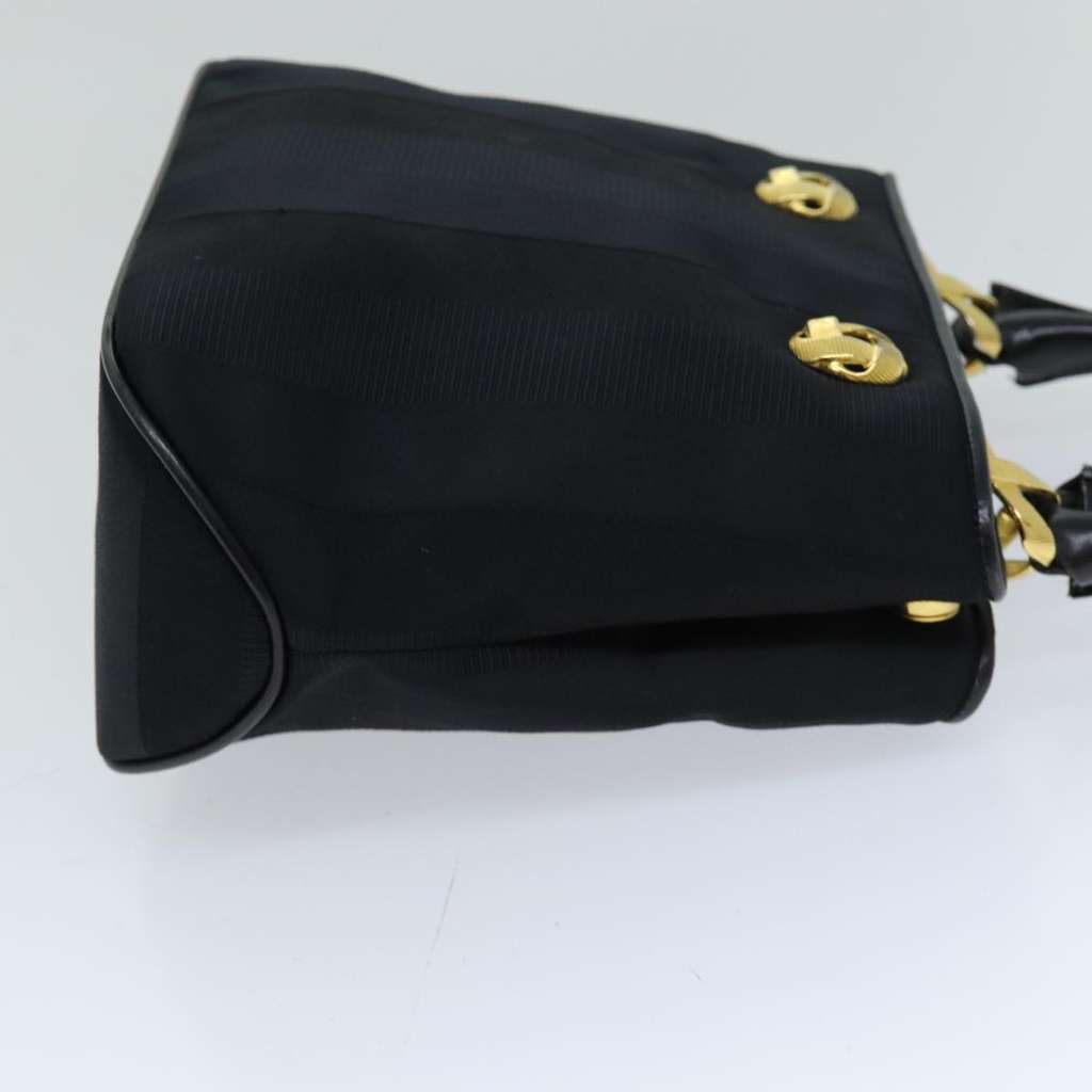 Salvatore Ferragamo Vintage Handbag Black Canvas Good condition - Inside View
