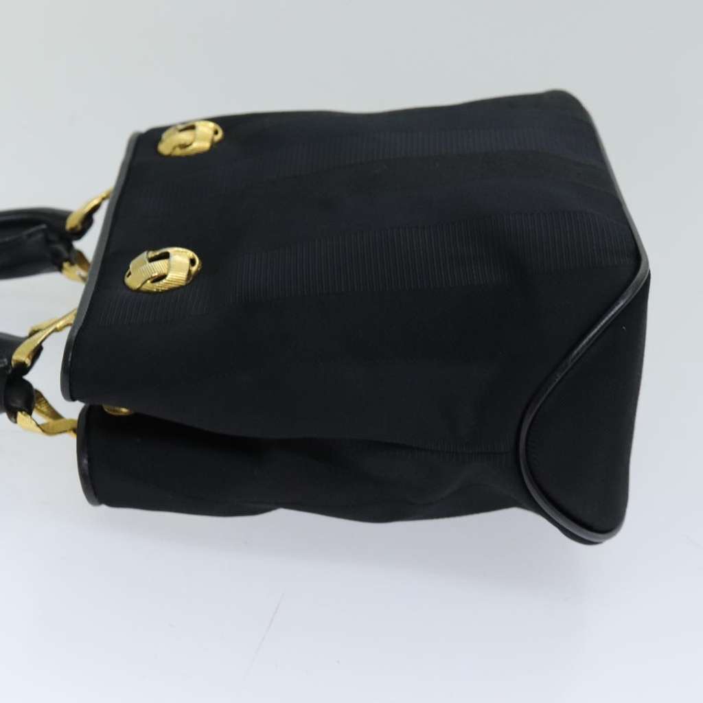 Salvatore Ferragamo Vintage Handbag Black Canvas Good condition - Model View
