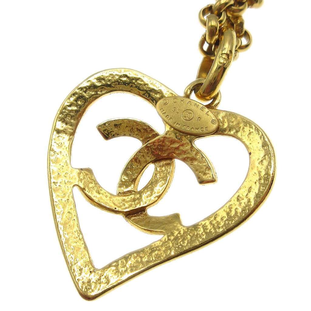 Chanel CC Heart Pendant Gold Good condition - Inside View