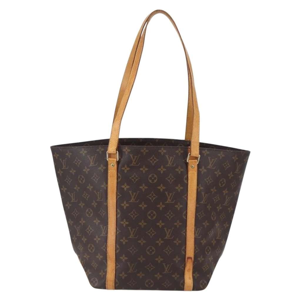 Louis Vuitton Shopping Sac Handbag Brown Canvas Good condition - Back View