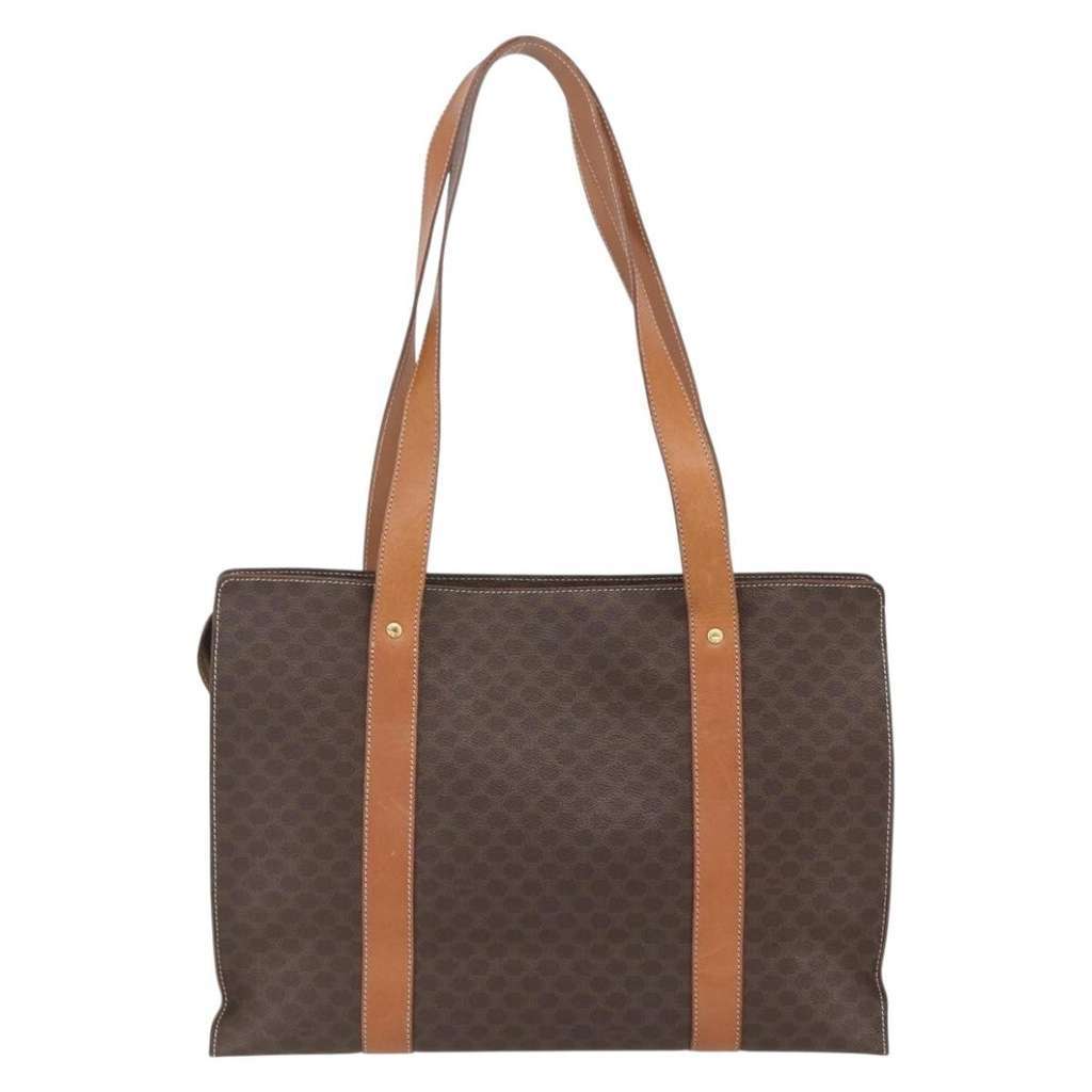 Celine Vintage Macadam Tote bag Brown Canvas Good condition - Back View