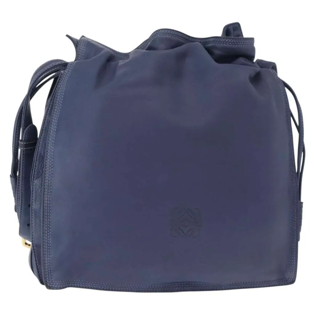 Loewe Flamenco Bag Blue Leather Good - Front View