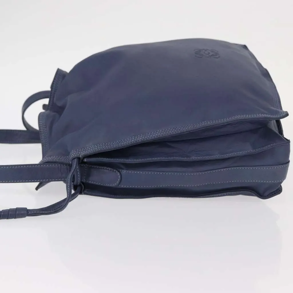Loewe Flamenco Bag Blue Leather Good - Model View